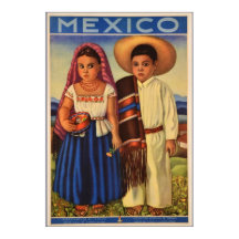 affiche de voyage mexicaine