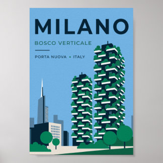 Affiche de voyage Milano Bosco Verticale | Milan I