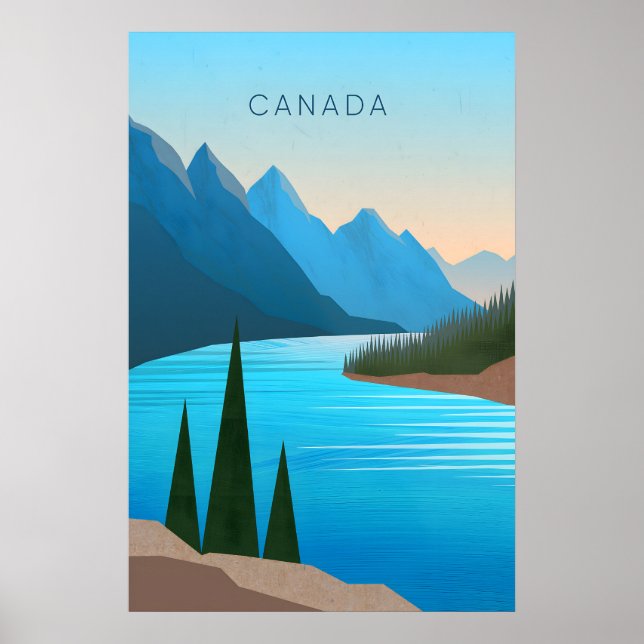 Affiche de voyage minimal au Canada (Devant)