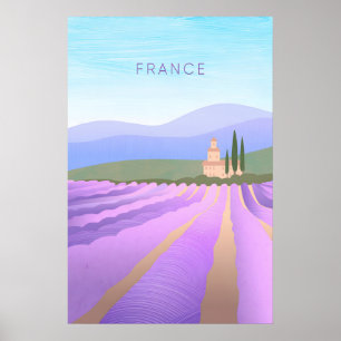 Affiche de voyage minimaliste France