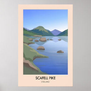 Affiche de voyage moderne de Scafell Pike