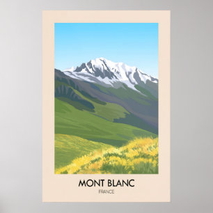 Affiche de voyage Mont Blanc France