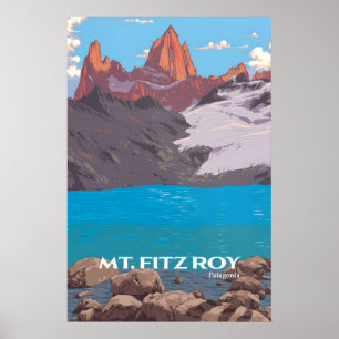 Affiche de voyage Mt Fitz Roy Patagonie