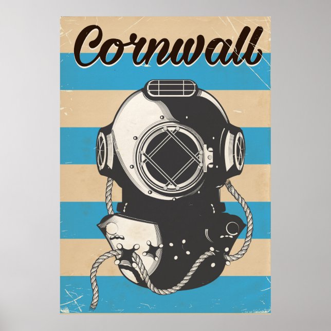 Affiche de voyage nautique en Cornouailles (Devant)