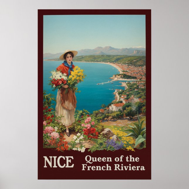 Affiche de voyage Nice, France  (Devant)