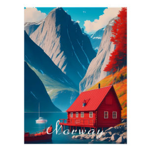 Affiche de voyage Norvège