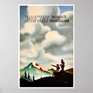 Affiche de voyage Norvège Art norvégien Impression