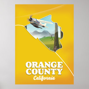 Affiche de voyage Orange County California