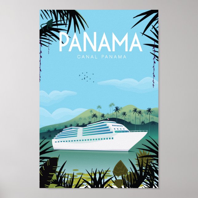 affiche de voyage Panama, (Devant)