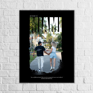 Affiche de voyage personnalisée à Miami