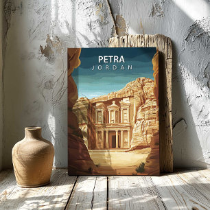 Affiche de voyage Petra Jordanie Toile Impression