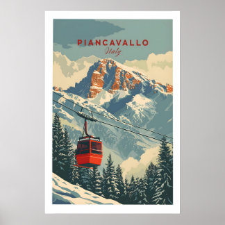 Affiche de voyage Piancavallo - Italie 1