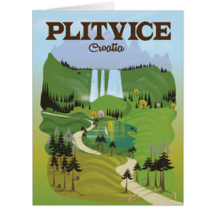 affiche de voyage Plitvice Croatie