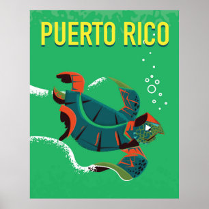 Affiche de voyage Porto Rico vintage