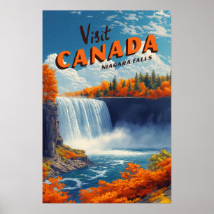 Affiche de voyage pour les chutes du Niagara au Ca
