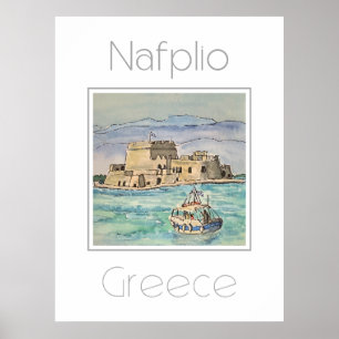 Affiche de voyage pour Nauplio Grèce