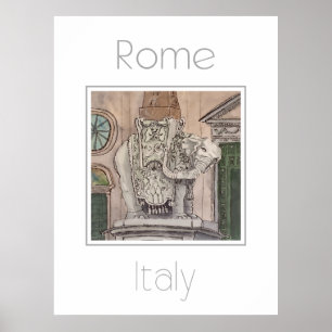 Affiche de voyage pour Rome Italie