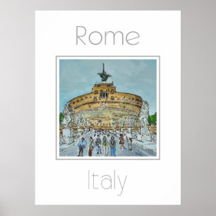Affiche de voyage pour Rome Italie