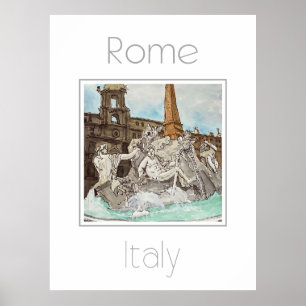 Affiche de voyage pour Rome Italie