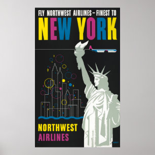 Affiche De Voyage Pour Vol Northwest Airlines