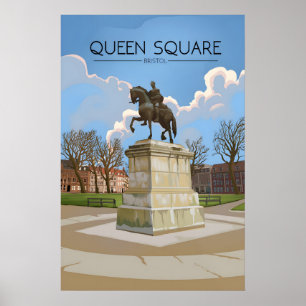 Affiche de voyage Queen Square Bristol