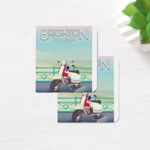 Affiche de voyage scooter Brighton Vintage union j