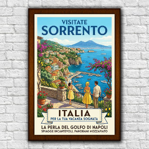Affiche de voyage Sorrente, Italie des années 1960
