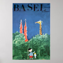Affiche de voyage suisse Bâle Suisse Impression