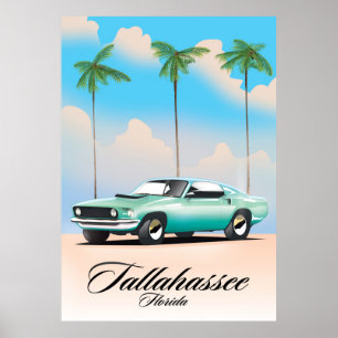 Affiche de voyage Tallahassee Floride.