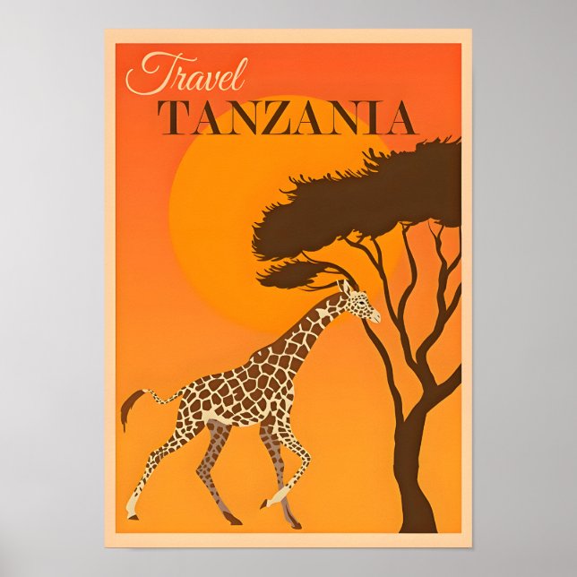 Affiche de voyage Tanzanie-Afrique (Devant)