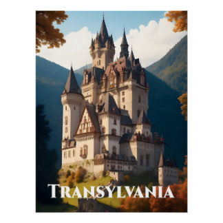 Affiche de voyage Transylvanie Roumanie