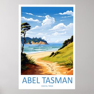 Affiche de voyage vintage Abel Tasman Coastal Trac