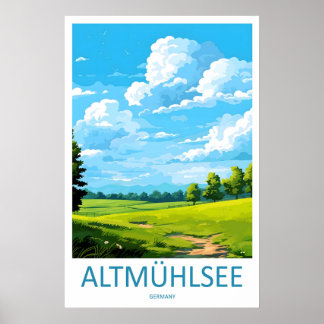 Affiche de voyage vintage Altmhlsee Ski Parc natio