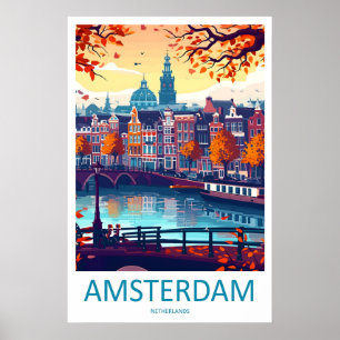 Affiche de voyage vintage Amsterdam 2 Parc nationa