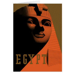 Affiche de voyage vintage avec Sphinx, Égypte, Afr