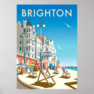 Affiche de voyage vintage Brighton England
