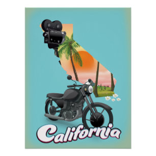 Affiche de voyage vintage Californie