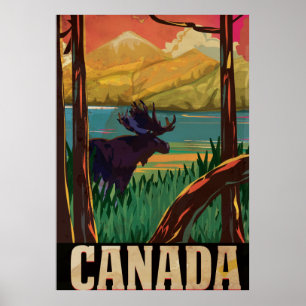 Affiche de voyage vintage Canada