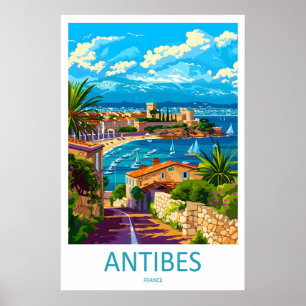 Affiche de voyage vintage d'Antibes Parc national 