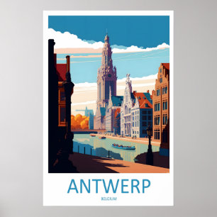 Affiche de voyage vintage d'Anvers Parc national d