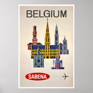 Affiche de voyage vintage d'architecture d'art de