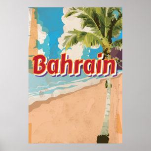 Affiche de voyage vintage de Bahreïn