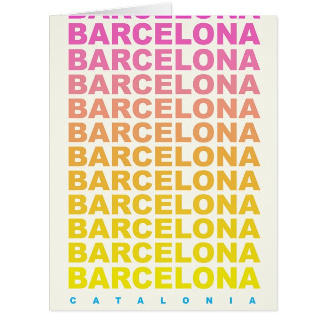 Affiche de voyage vintage de Barcelone (Devant)