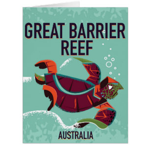 Affiche de voyage vintage de la Grande Barrière de