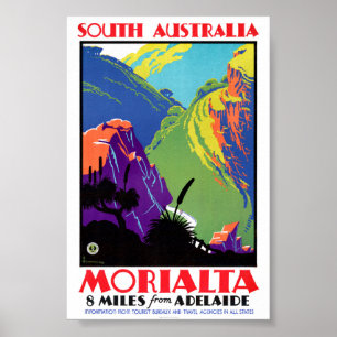 Affiche de voyage vintage de l'Australie-Méridiona