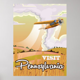 Affiche de voyage vintage de Pennsylvanie