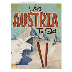 Affiche de voyage Vintage de ski autrichien