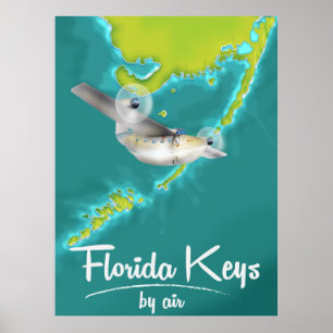 Affiche de voyage vintage des Florida Keys