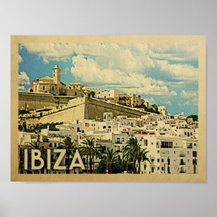 Affiche de voyage vintage d'Ibiza