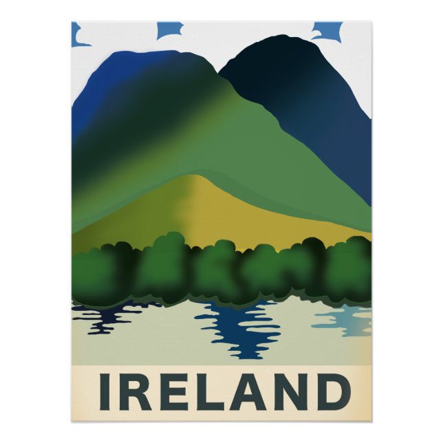 Affiche de voyage vintage d'Irlande (Devant)